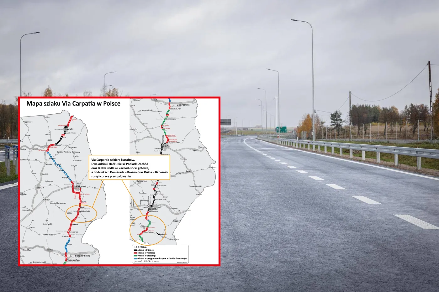 Via Carpatia na Podkarpaciu. W 2025 r. oddano do ruchu ponad 20 km trasy