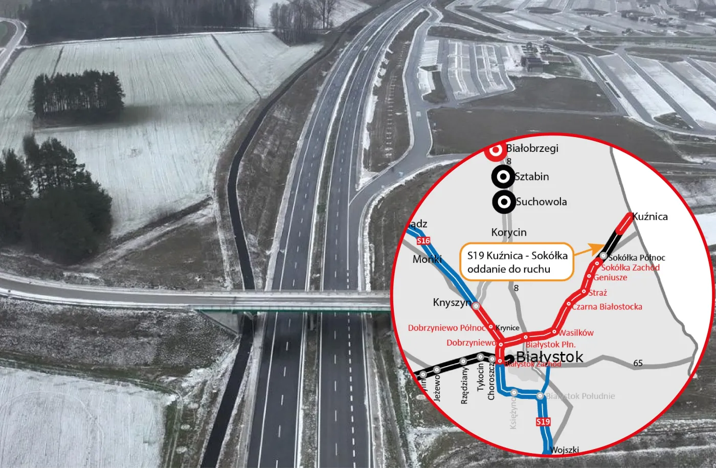 Zdążyli w ostatnim dniu starego roku. Nowy odcinek S19 na wschodzie Polski dostępny dla kierowców [MAPA]