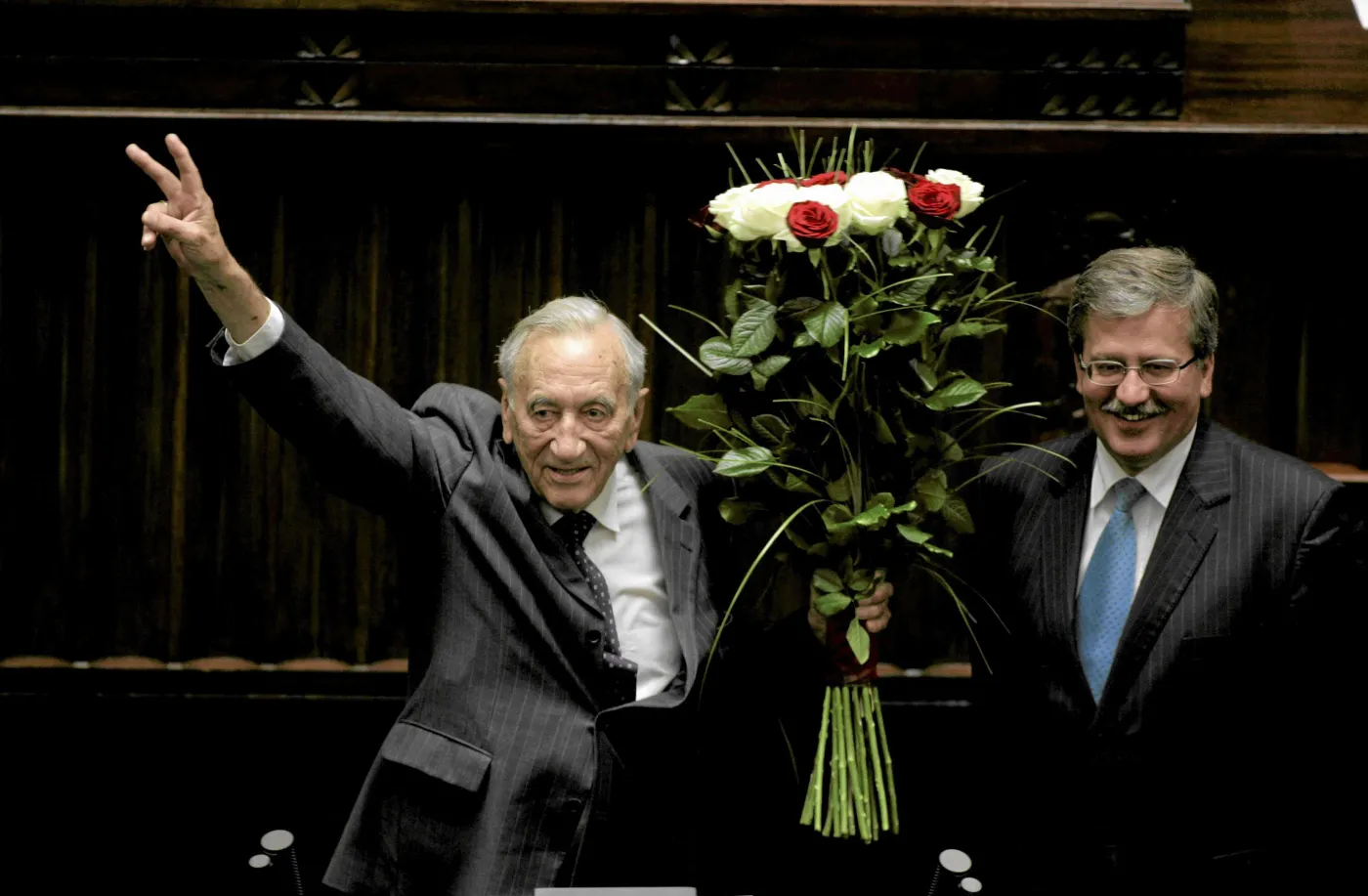 Tadeusz Mazowiecki i Bronisław Komorowski