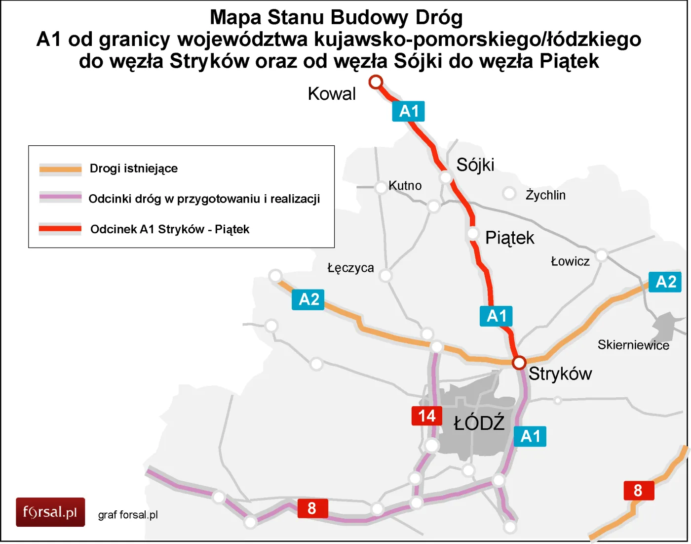 Budimex zgarnął kontrakt na dokończenie A1 na odcinku Sójki - Piątek