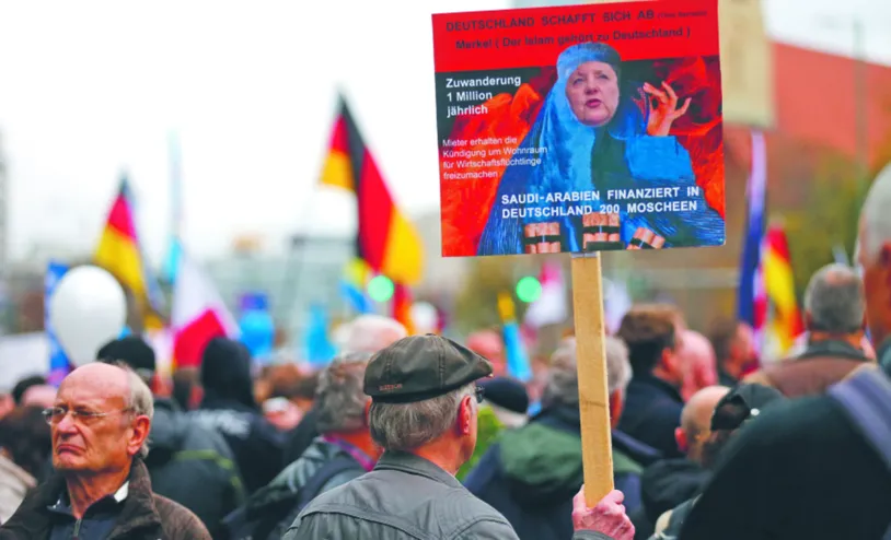 Demonstracja zwolenników partii AfD w Berlinie, listopad 2015 r.