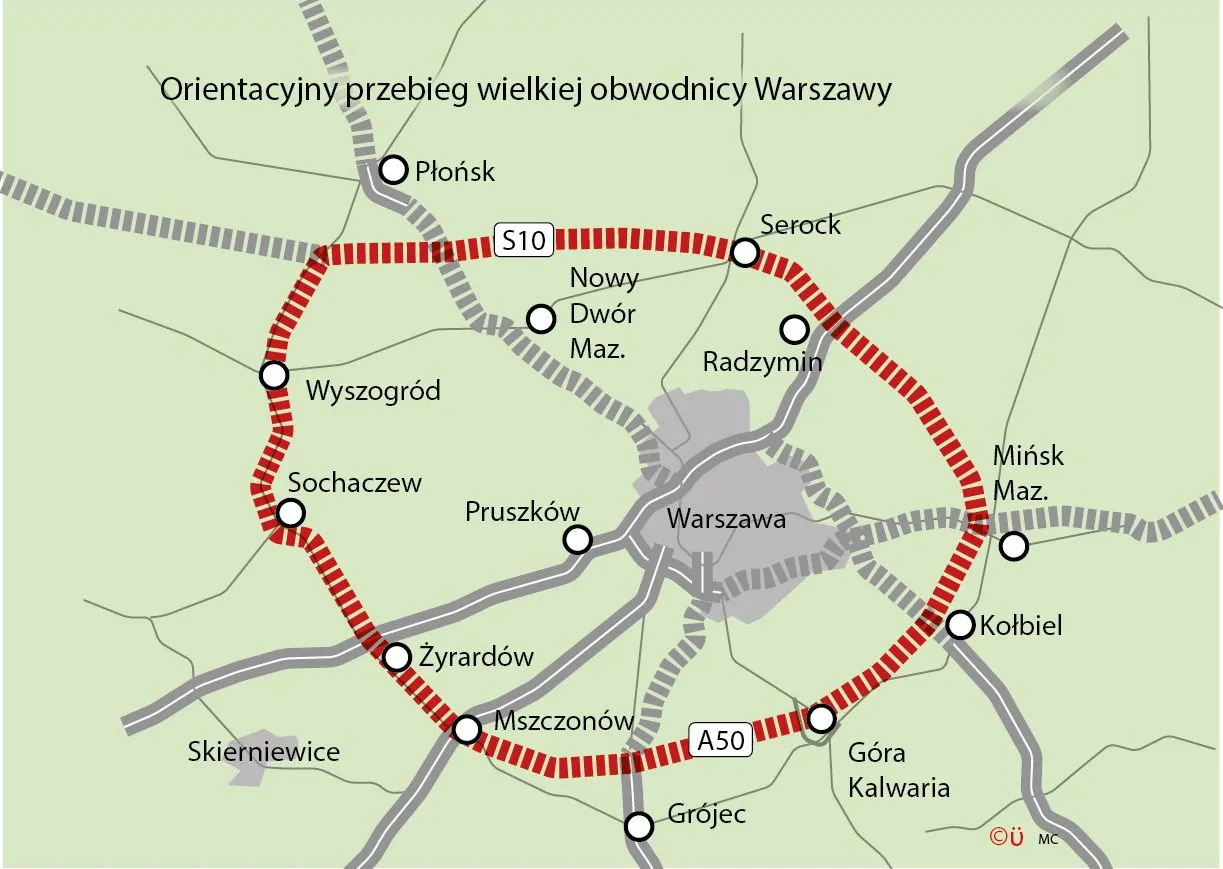 Konflikt wokół obwodnicy Warszawy. Inwestycja ma kosztować co najmniej 25 mld zł