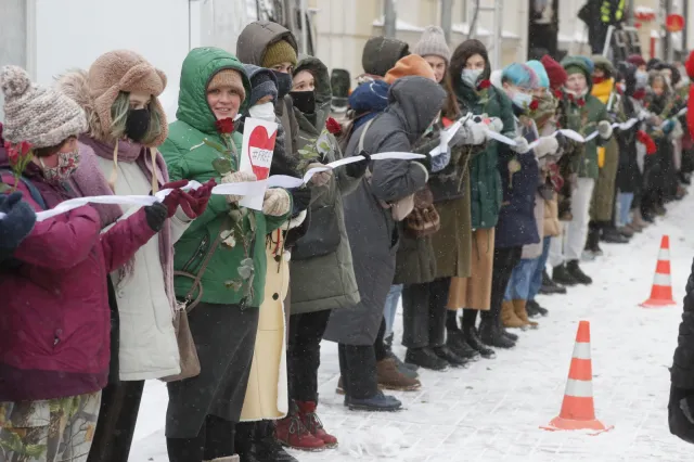 Akcja solidarności z Julią Nawalną w centrum Moskwy