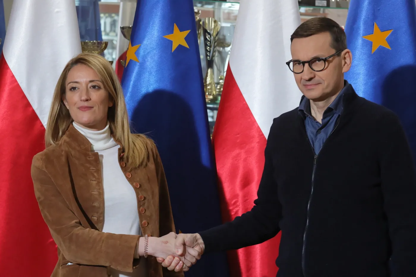 Spotkanie Morawiecki-Metsola. "Cnotę stracicie, rubla nie zarobicie"