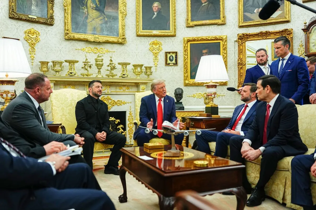 Rzecznik Zełenskiego: Zakończyło się spotkanie z Trumpem i liderami europejskimi