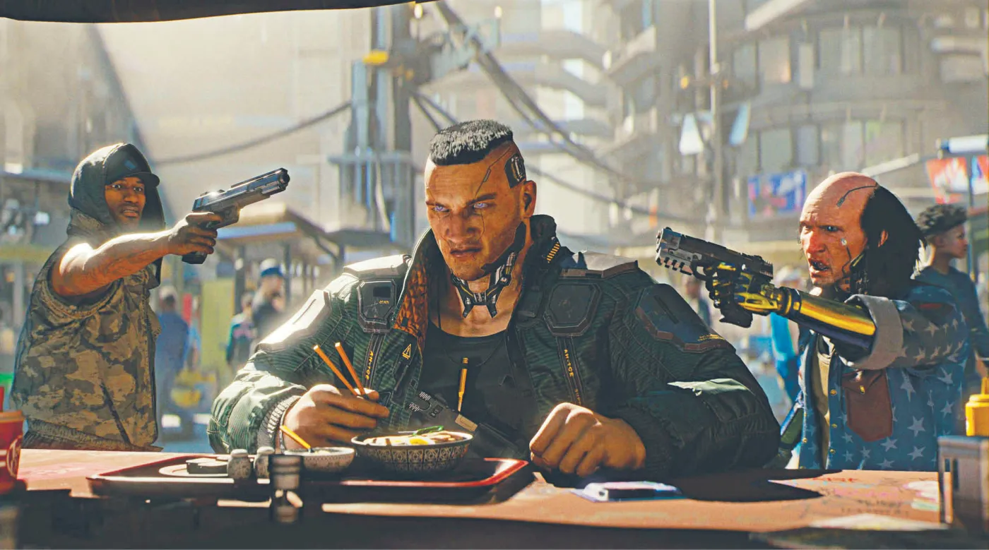 Kadr z przygotowywanej przez studio CD Projekt RED gry „Cyberpunk 2077”