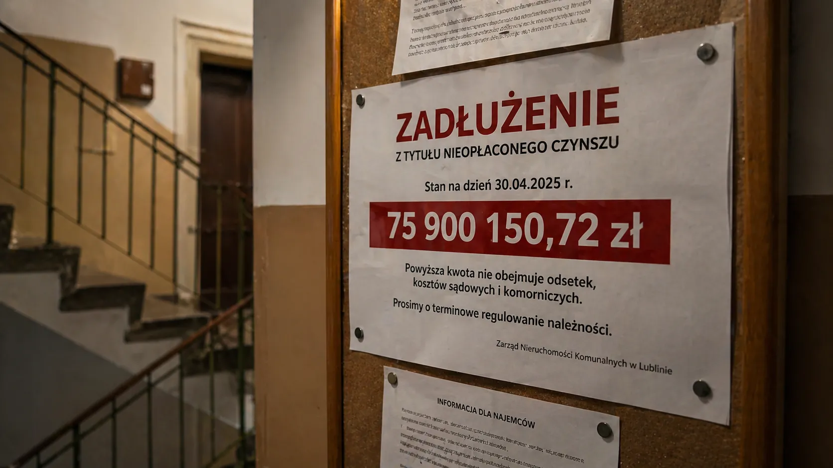 Nie płacą czynszu latami. Dłużnicy są winni miastu 75 mln złotych