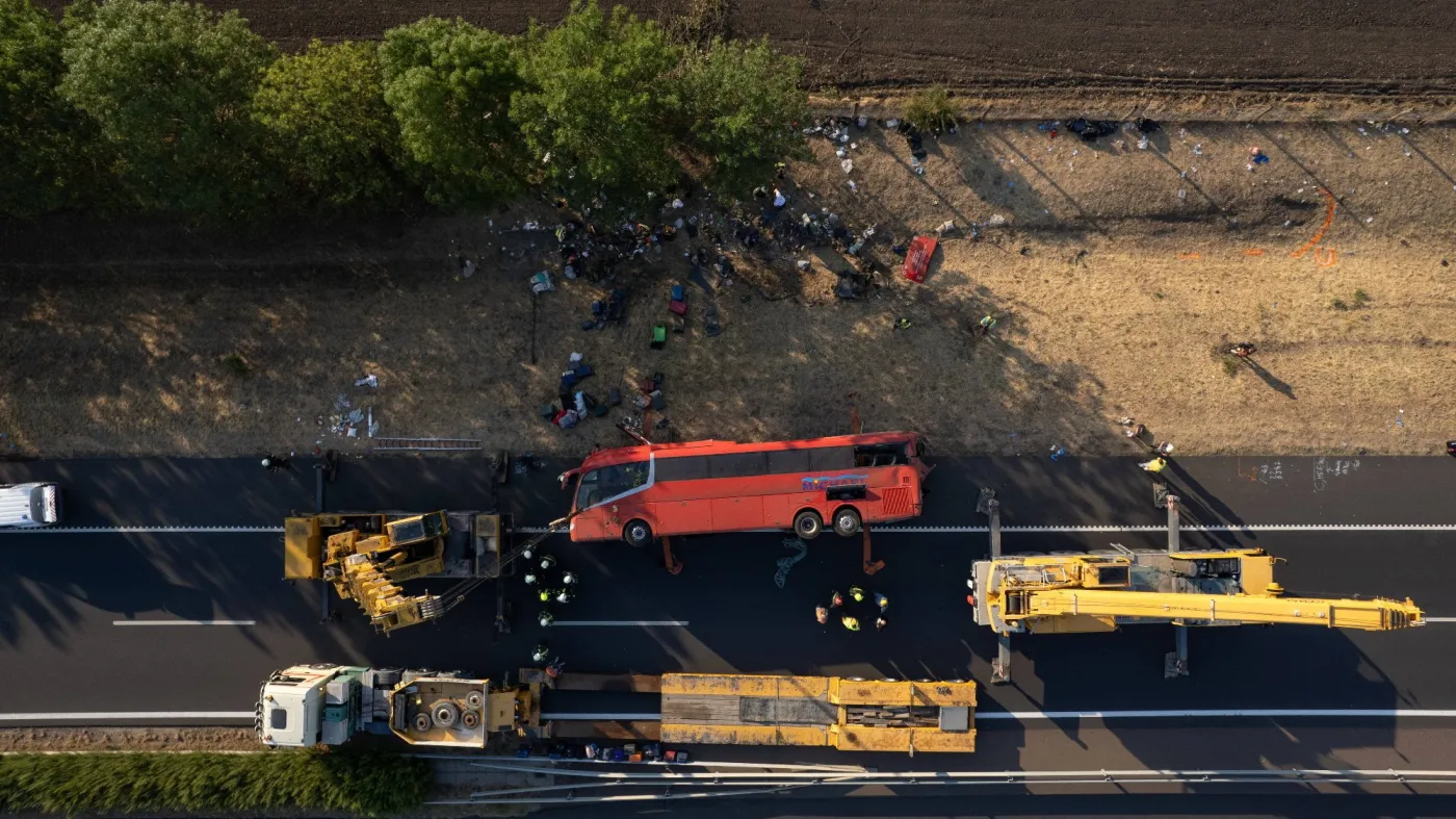 Tourist bus accident in Hungary