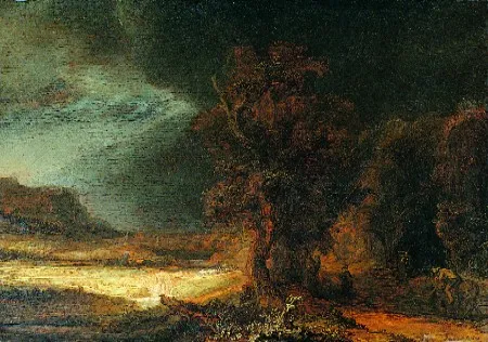 "Krajobraz z miłosiernym Samarytaninem" Rembrandta