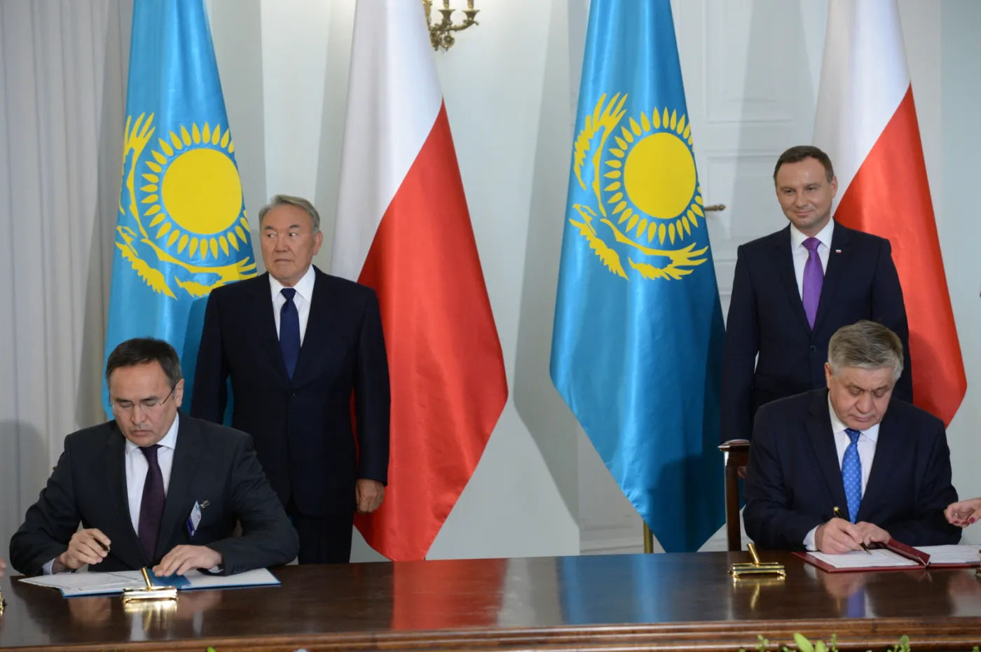 Andrzej Duda spotkał się w Warszawie z prezydentem Kazachstanu Nursułtanem Nazarbajewem