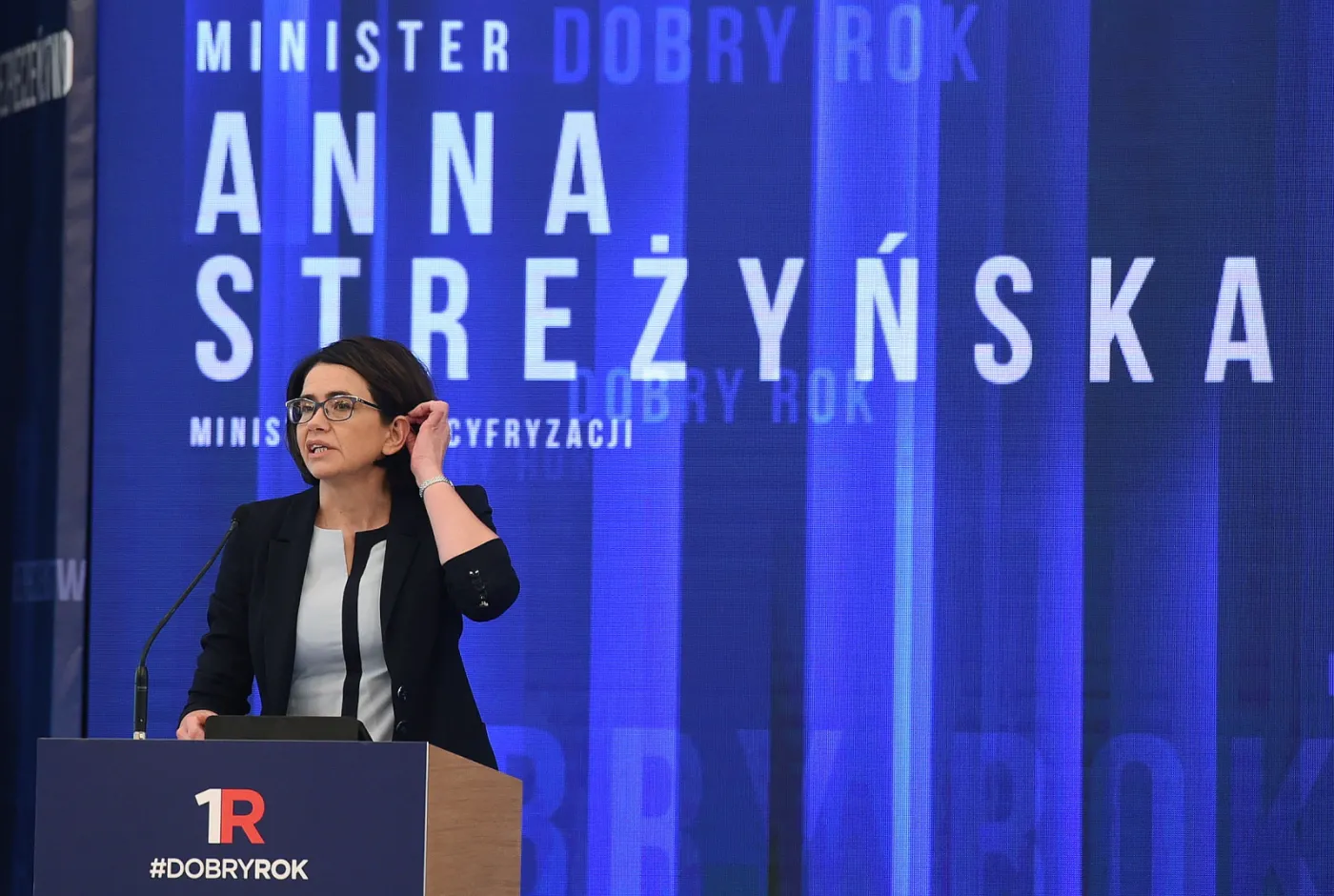Minister cyfryzacji Anna Streżyńska przedstawia sprawozdanie z pracy swojego resortu.