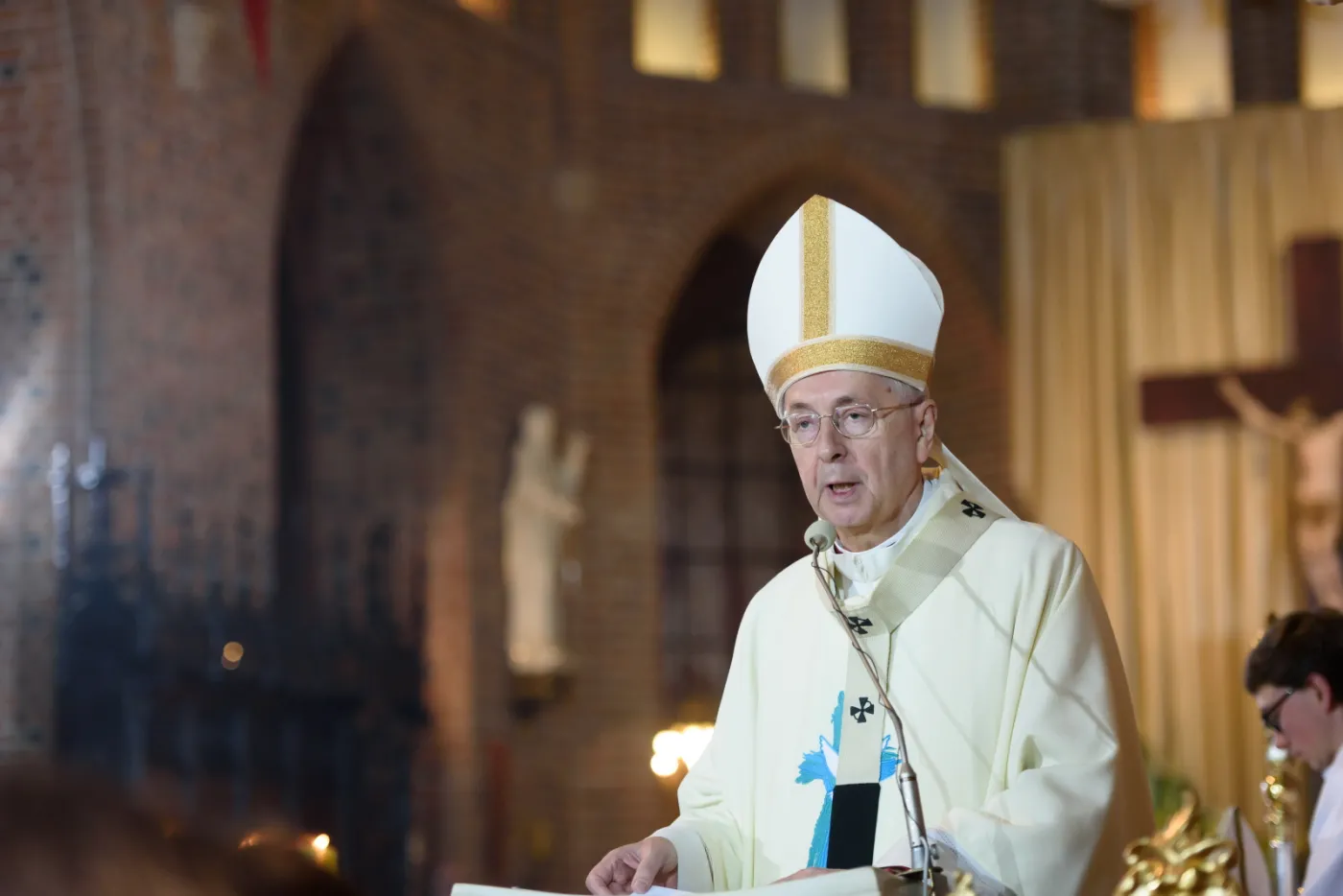 Przewodniczący Konferencji Episkopatu Polski, metropolita poznański abp Stanisław Gądecki, PAP/Jakub Kaczmarczyk  