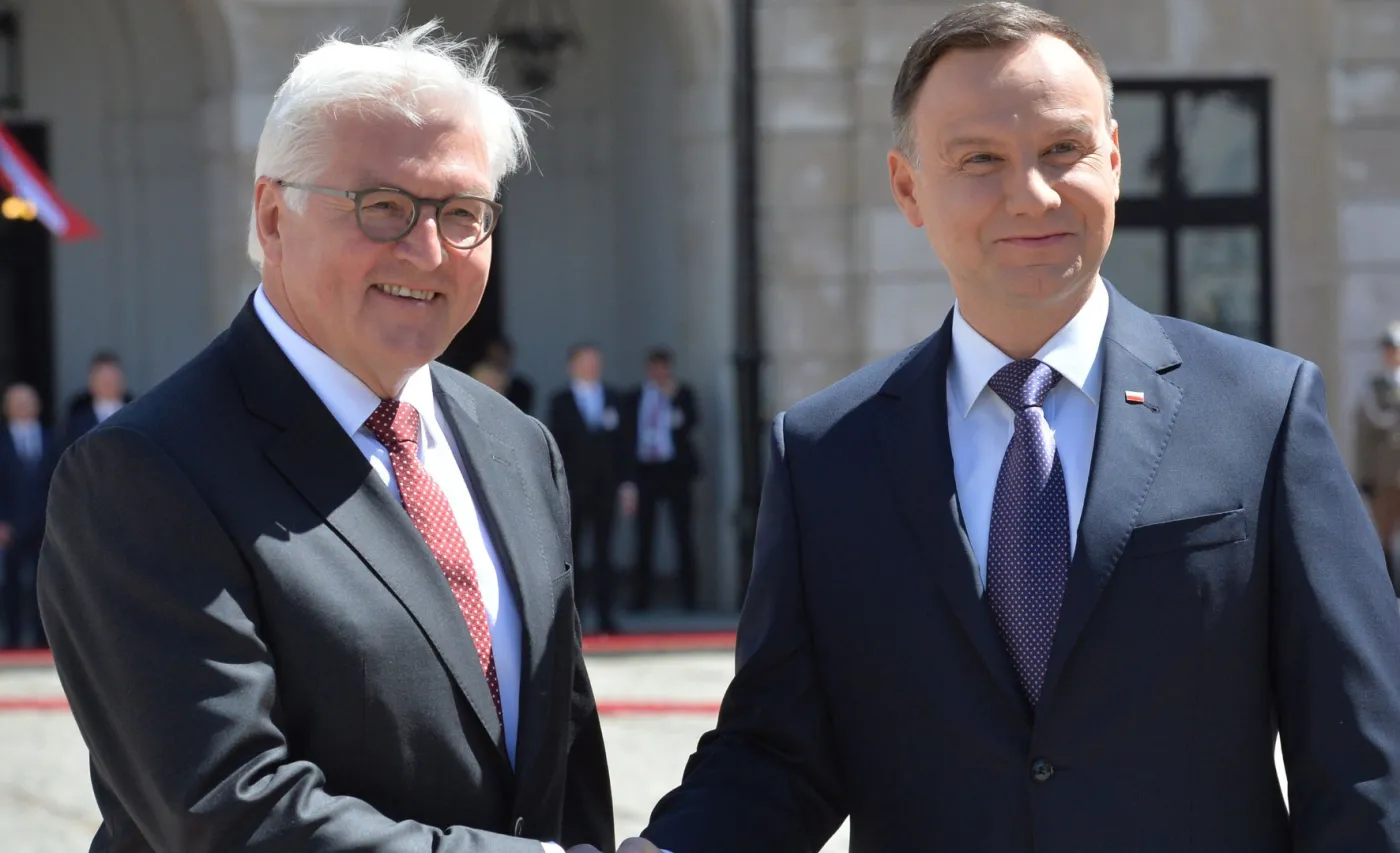 Prezydenci Polski i Niemiec - Andrzej Duda oraz Frank-Walter Steinmeier
