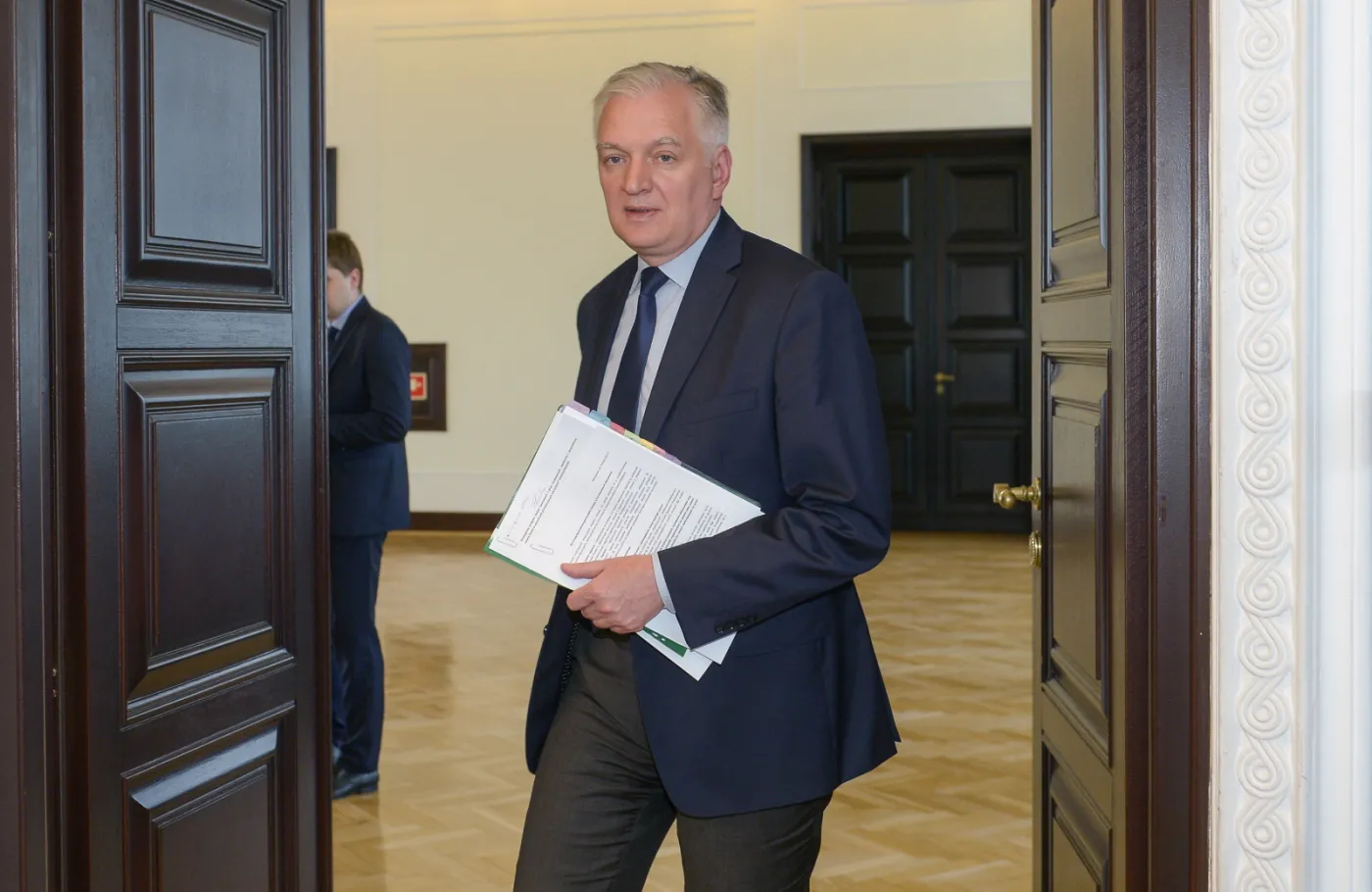 Wicepremier, minister nauki Jarosław Gowin przed posiedzeniem Rady Ministrów.