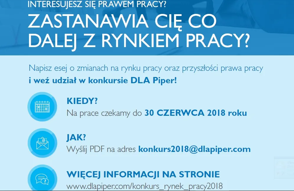 Konkurs "Przyszłość rynku pracy oraz prawa pracy"