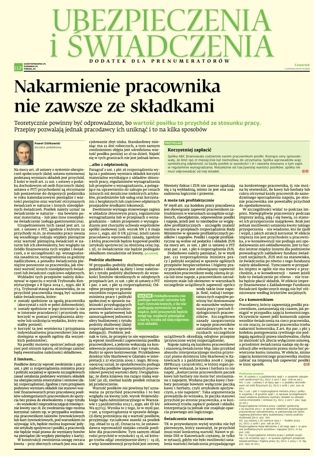 UBEZPIECZENIA I ŚWIADCZENIA