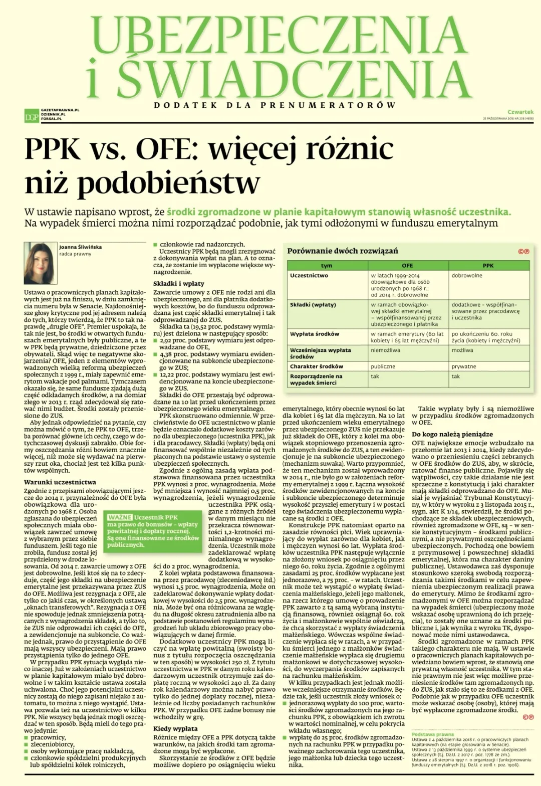 UBEZPIECZENIA I ŚWIADCZENIA