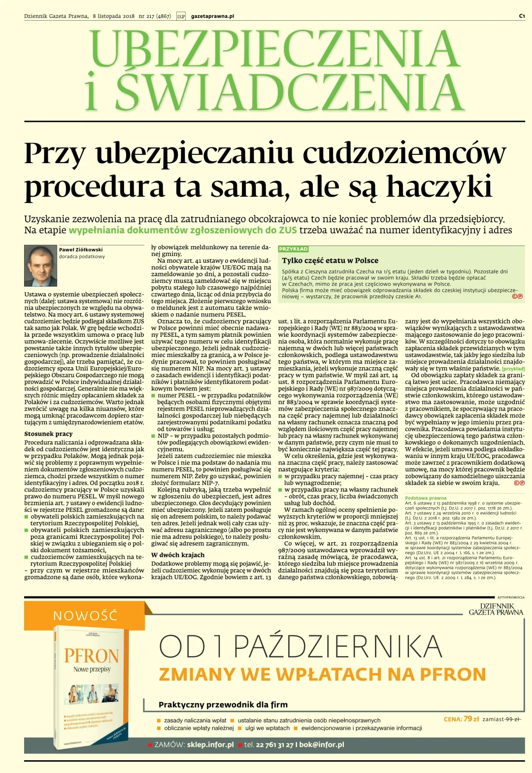 UBEZPIECZENIA I ŚWIADCZENIA