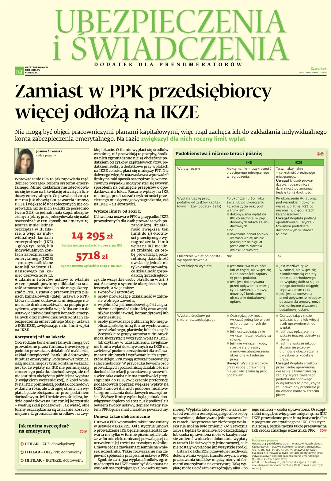 UBEZPIECZENIA I ŚWIADCZENIA