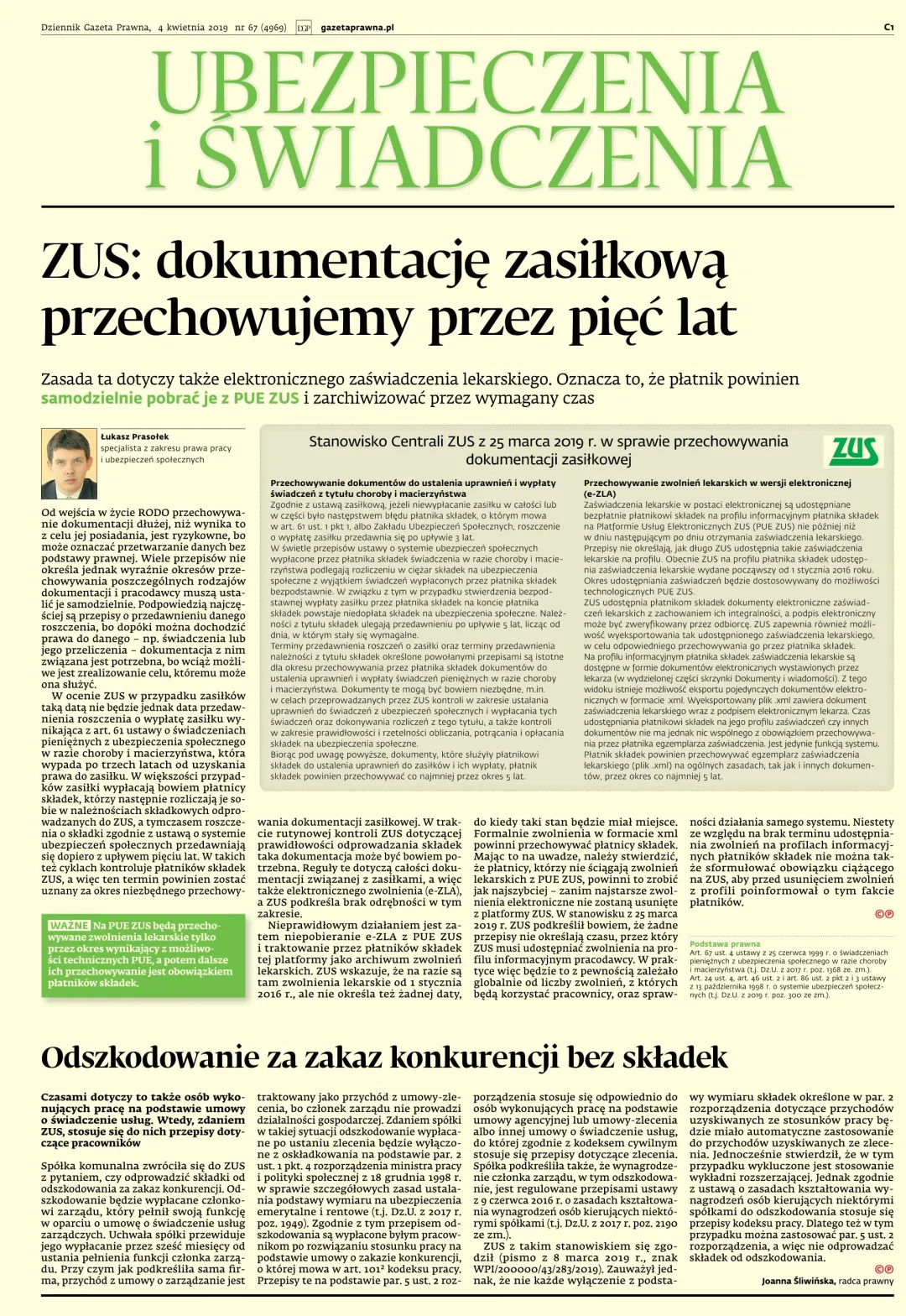 UBEZPIECZENIA I ŚWIADCZENIA