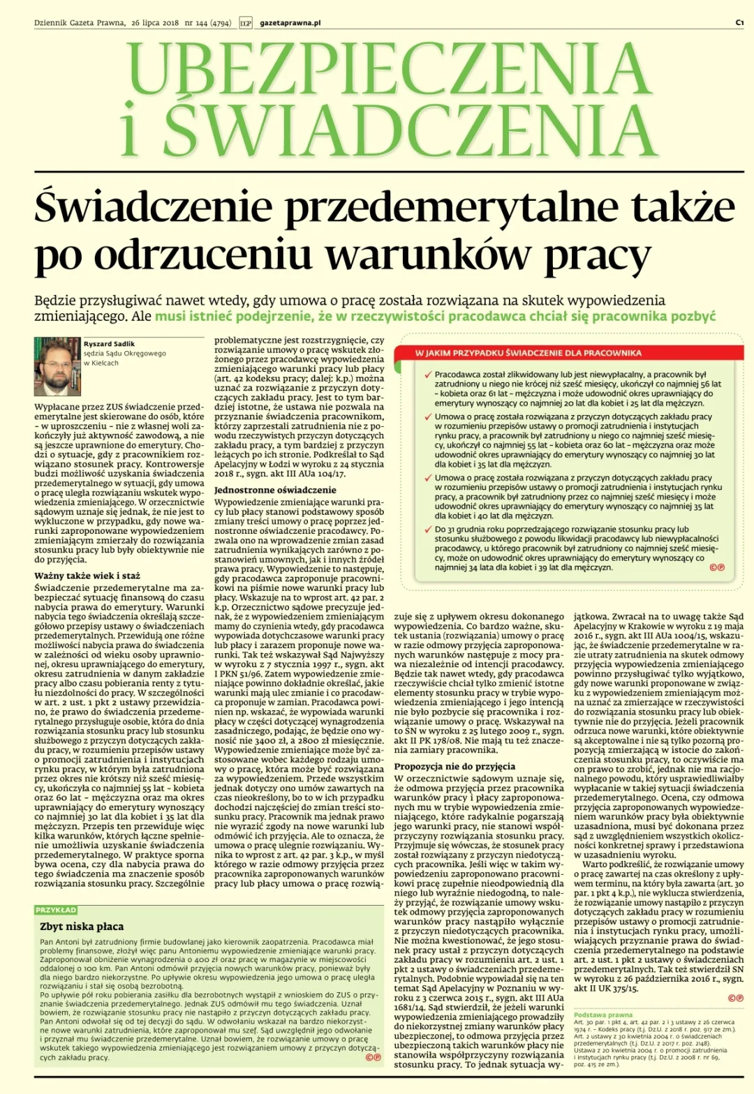 UBEZPIECZENIA I ŚWIADCZENIA
