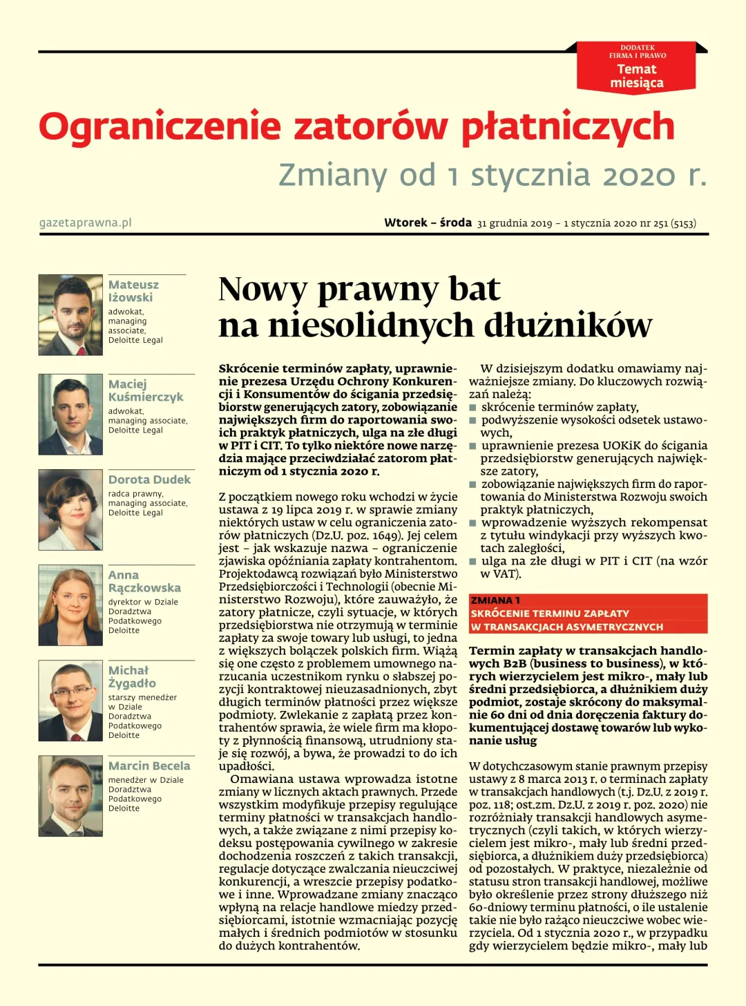 FIRMA I PRAWO - TEMAT MIESIĄCA