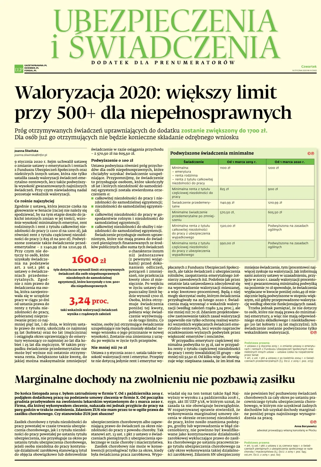 UBEZPIECZENIA I ŚWIADCZENIA