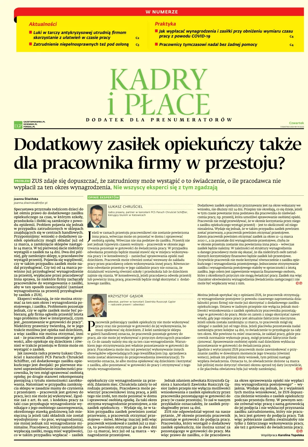 KADRY I PŁACE