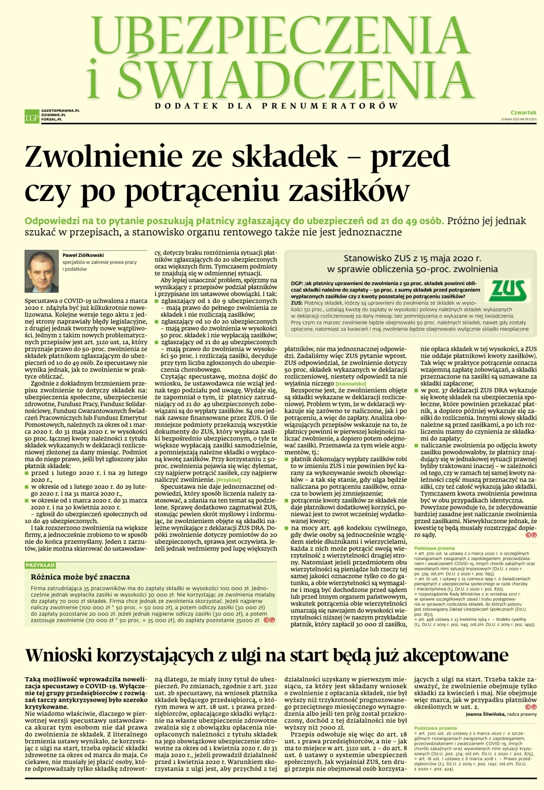 UBEZPIECZENIA I ŚWIADCZENIA