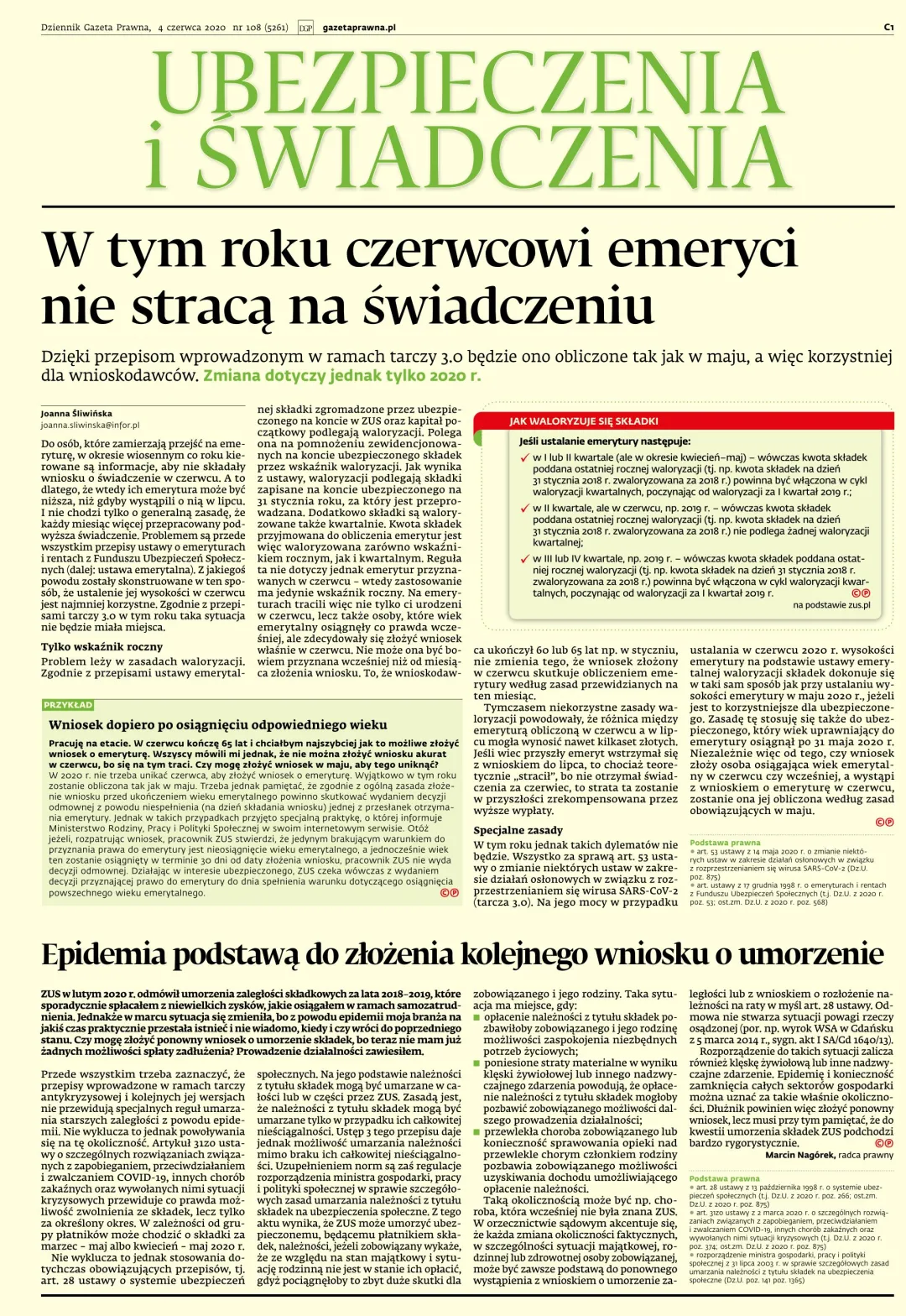 UBEZPIECZENIA I ŚWIADCZENIA