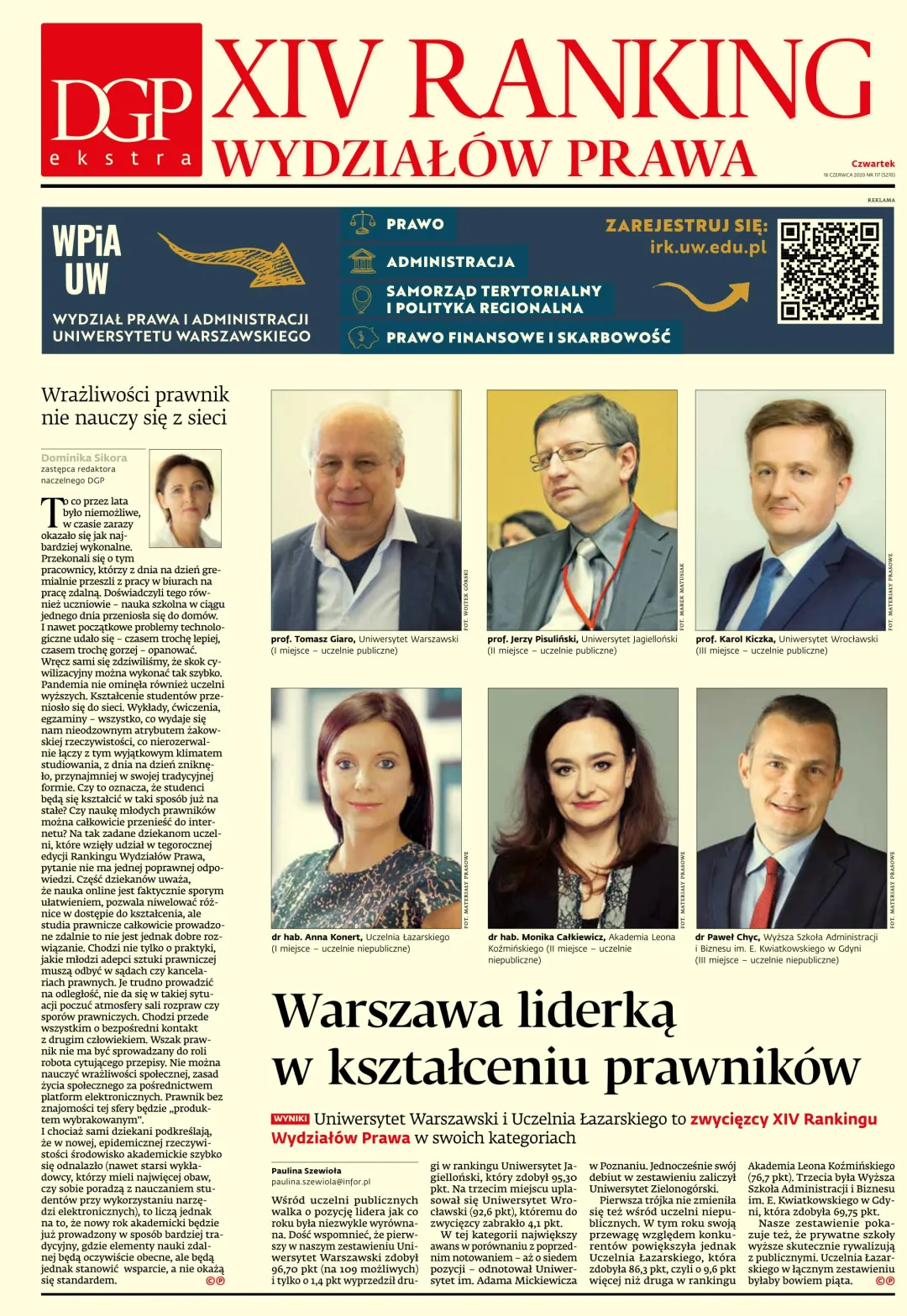 RANKING WYDZIAŁÓW PRAWA