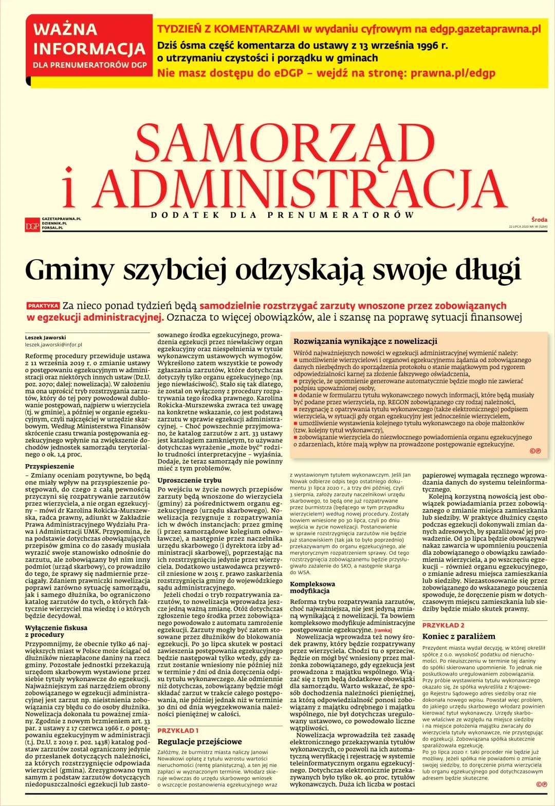 SAMORZĄD I ADMINISTRACJA