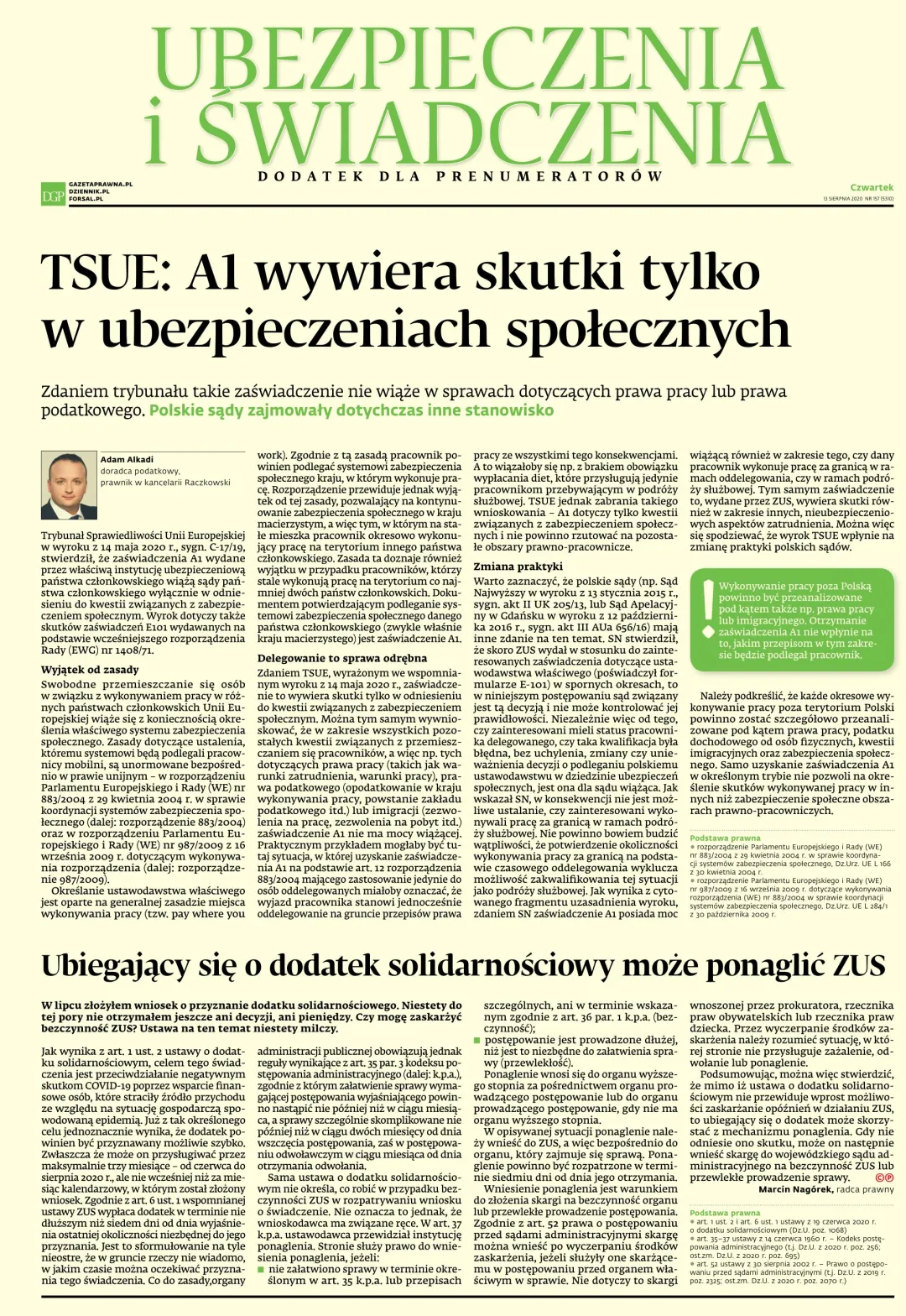 UBEZPIECZENIA I ŚWIADCZENIA