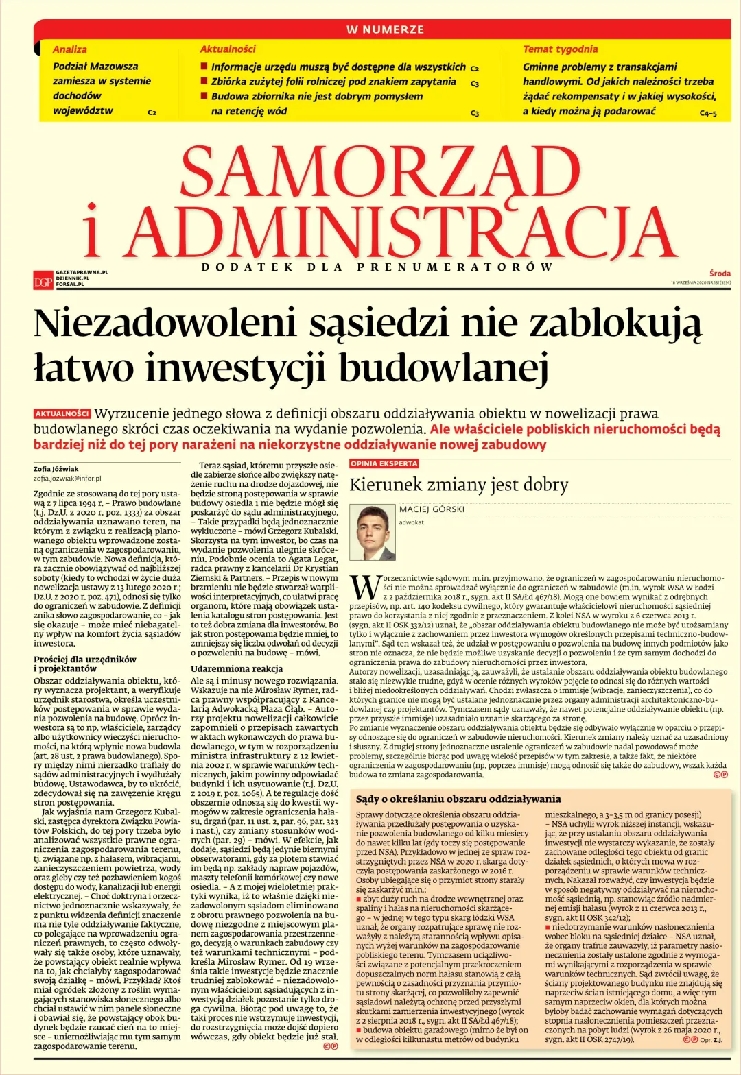 SAMORZĄD I ADMINISTRACJA