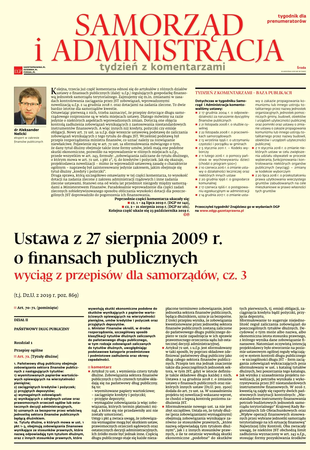 SAMORZĄD I ADMINISTRACJA