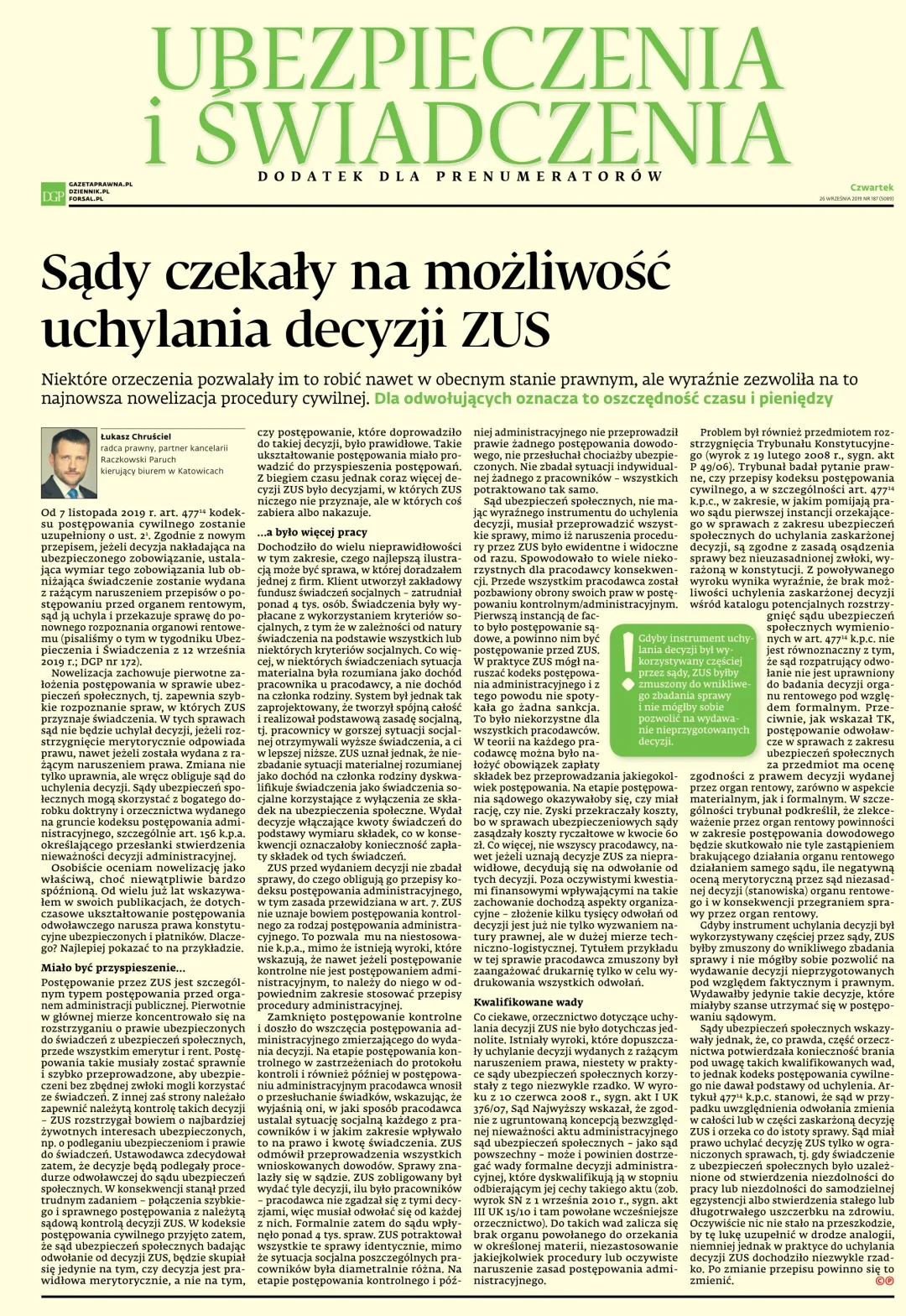 UBEZPIECZENIA I ŚWIADCZENIA