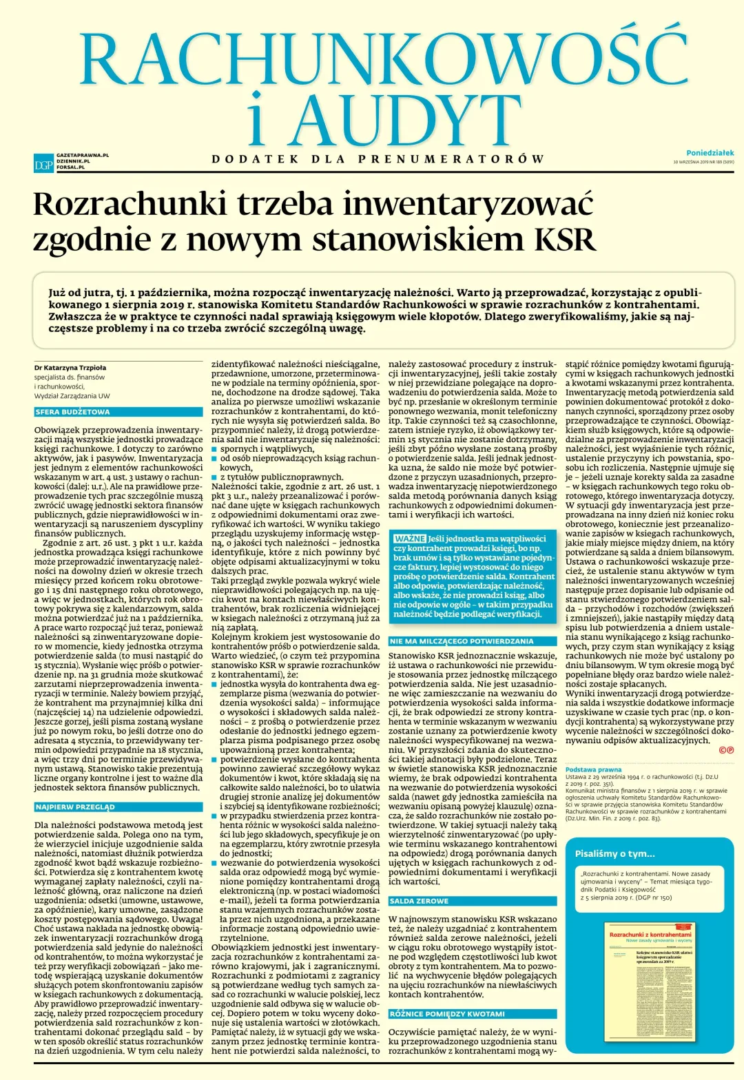 RACHUNKOWOŚĆ I AUDYT