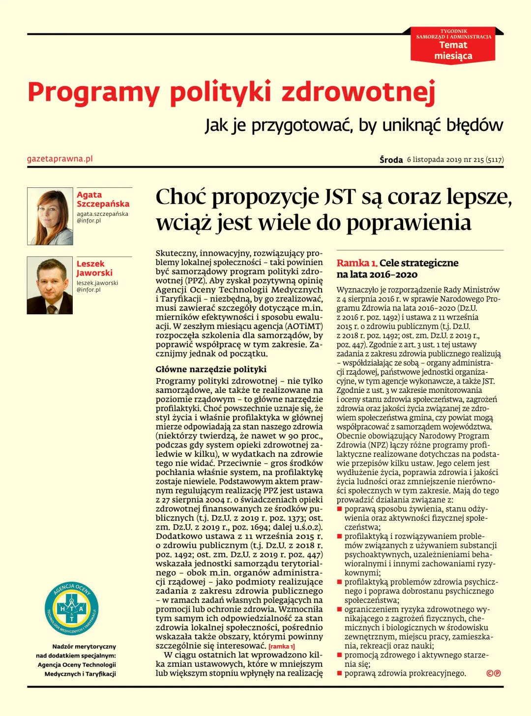 SAMORZĄD I ADMINISTRACJA - TEMAT MIESIĄCA