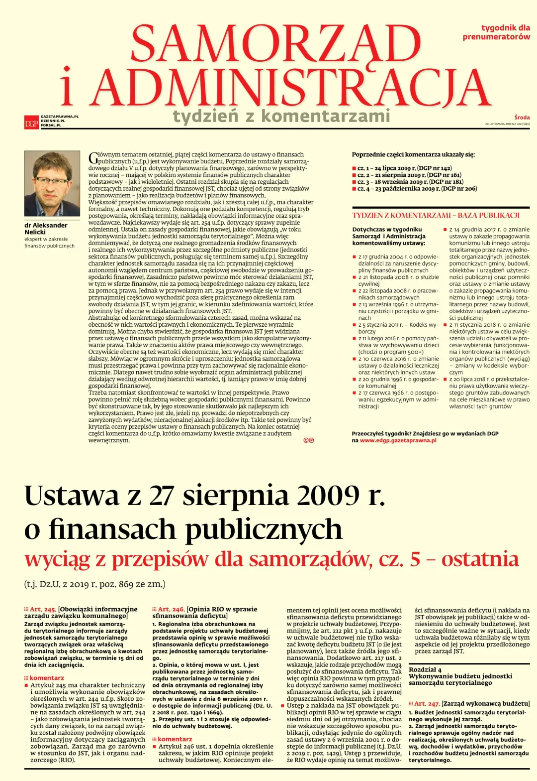 SAMORZĄD I ADMINISTRACJA