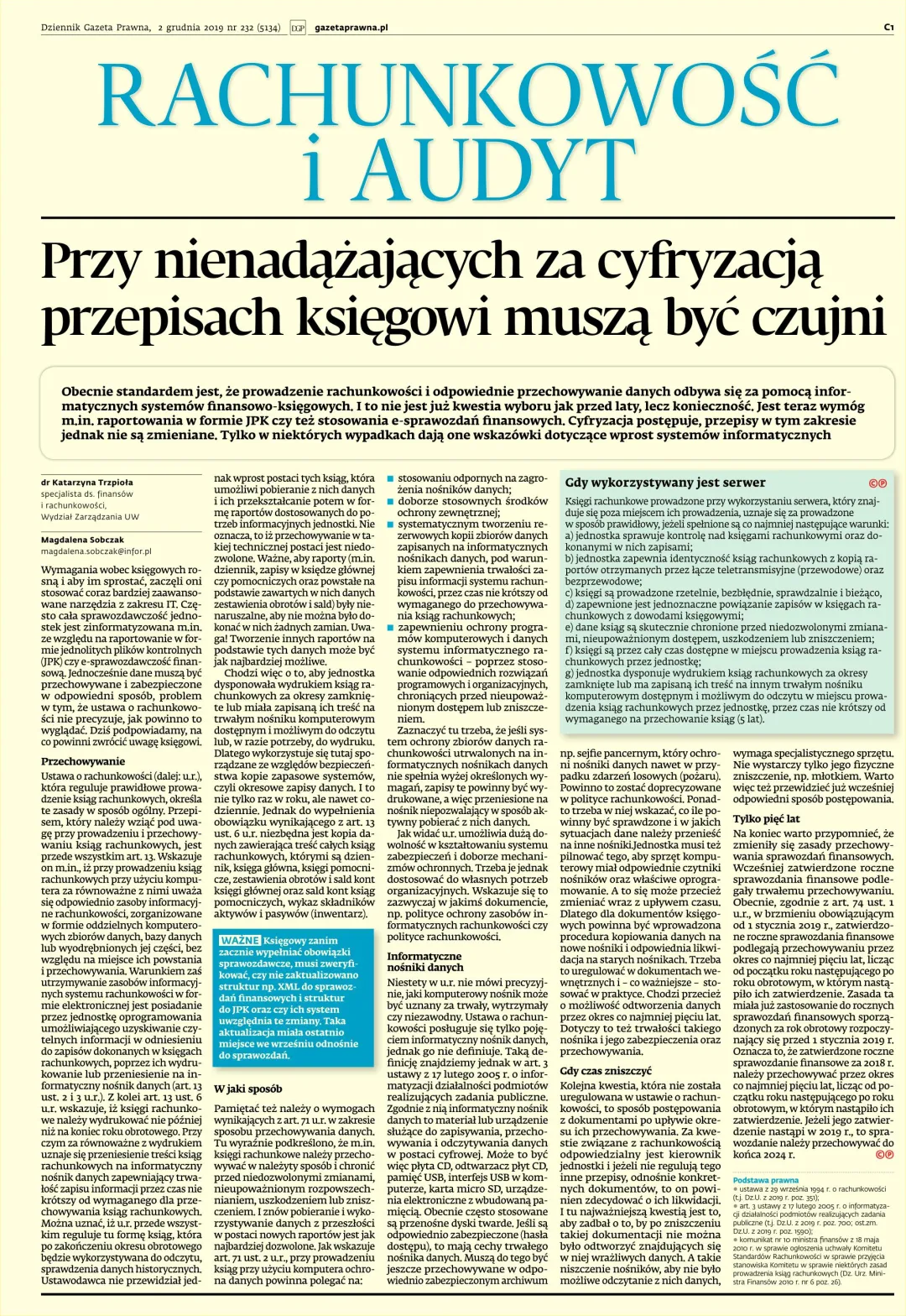 RACHUNKOWOŚĆ I AUDYT