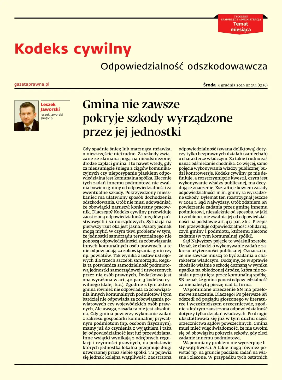 SAMORZĄD I ADMINISTRACJA - TEMAT MIESIĄCA