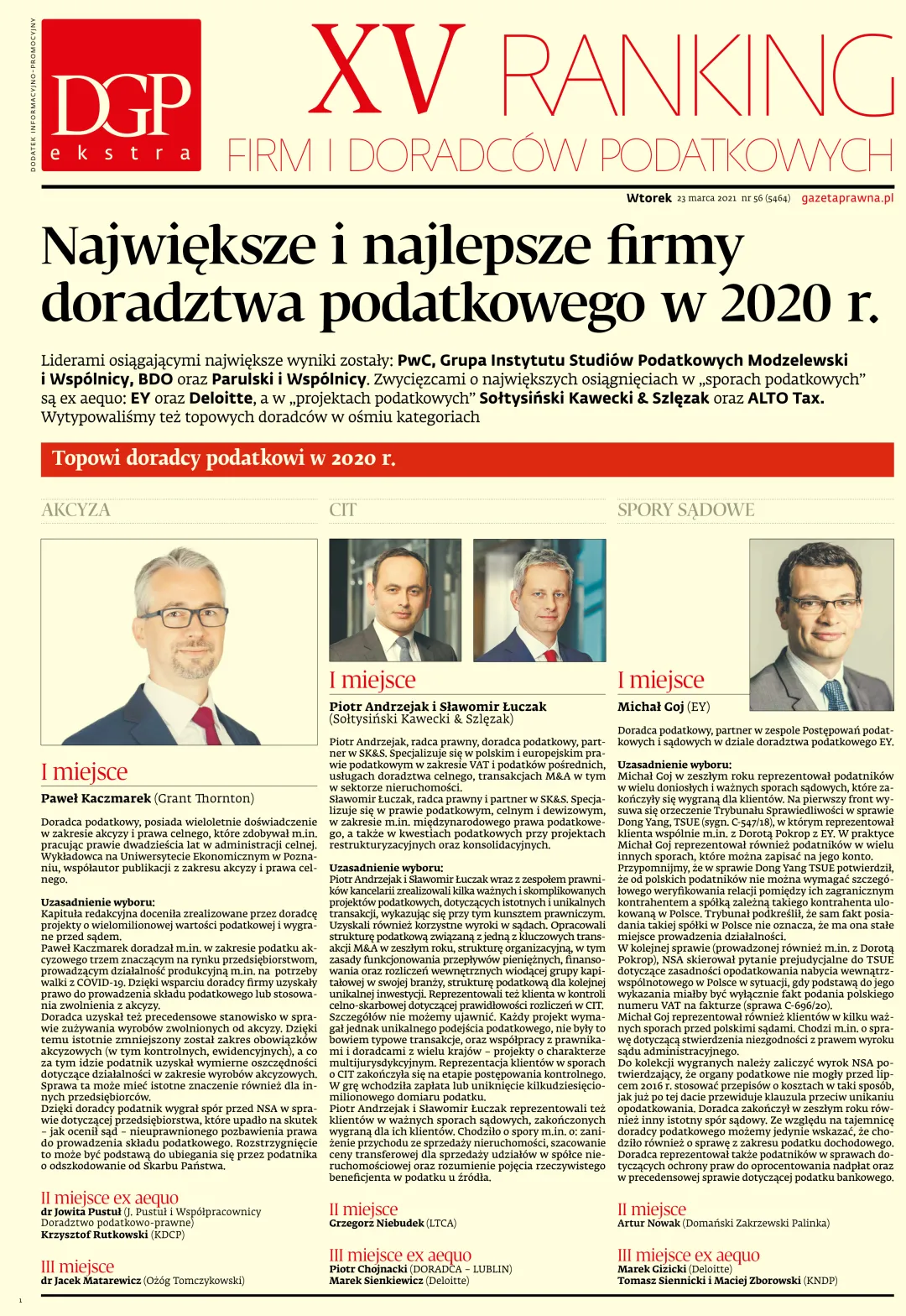 RANKING FIRM I DORADCÓW PODATKOWYCH
