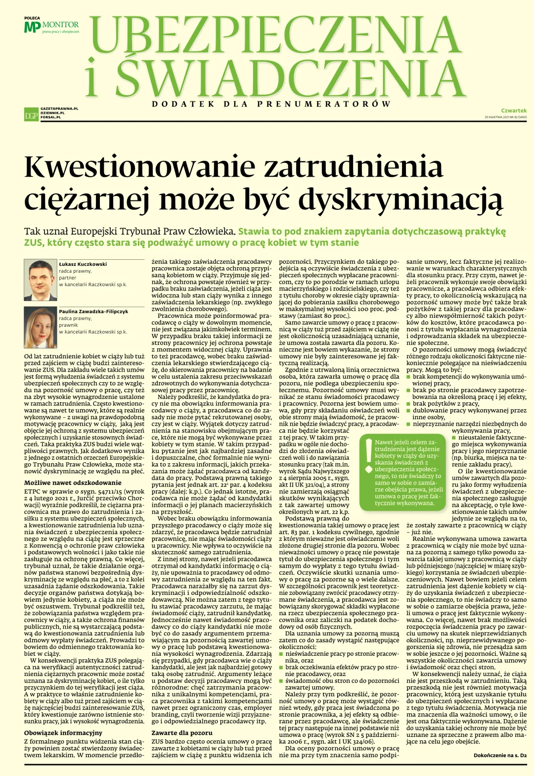 UBEZPIECZENIA I ŚWIADCZENIA