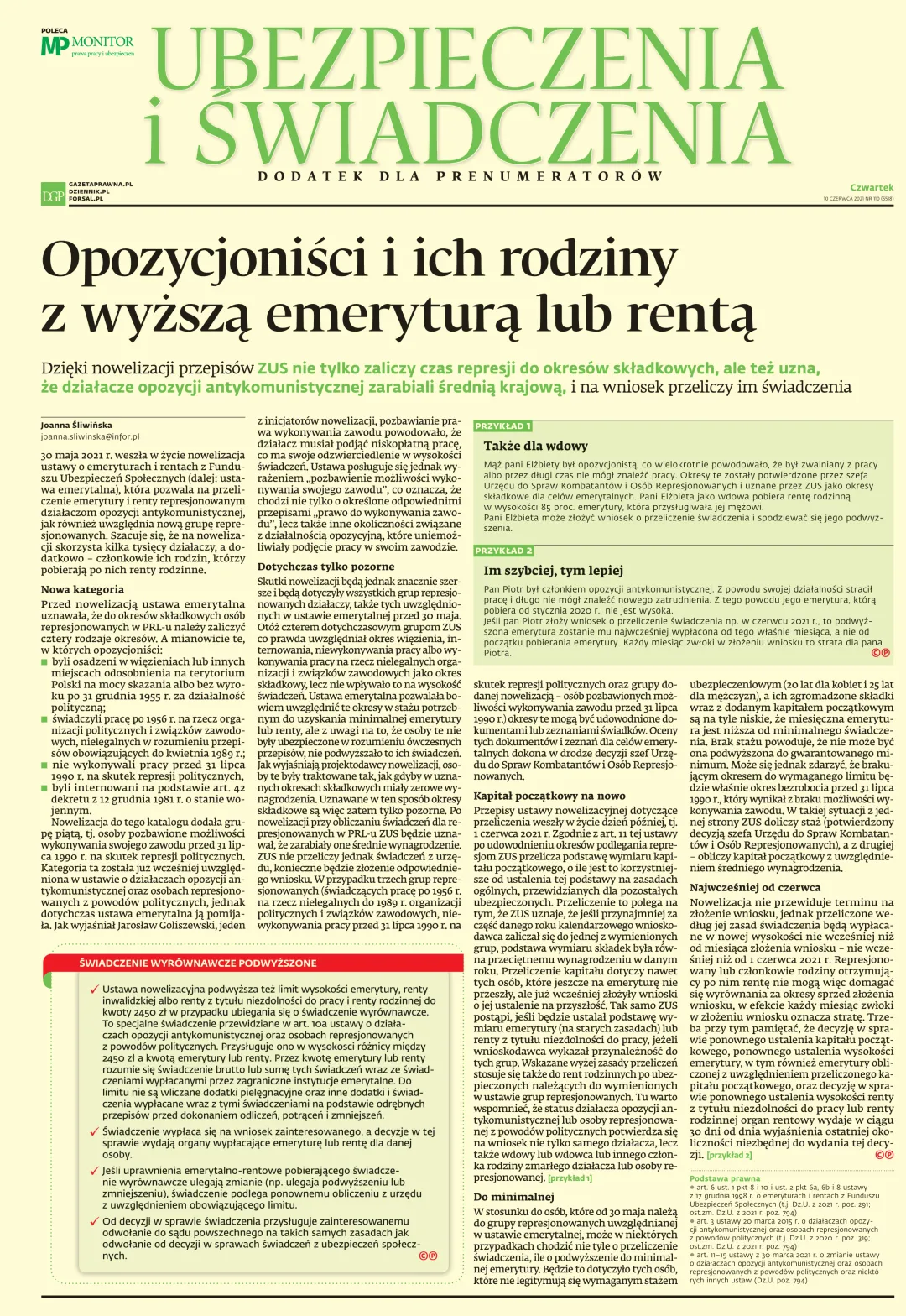 UBEZPIECZENIA I ŚWIADCZENIA