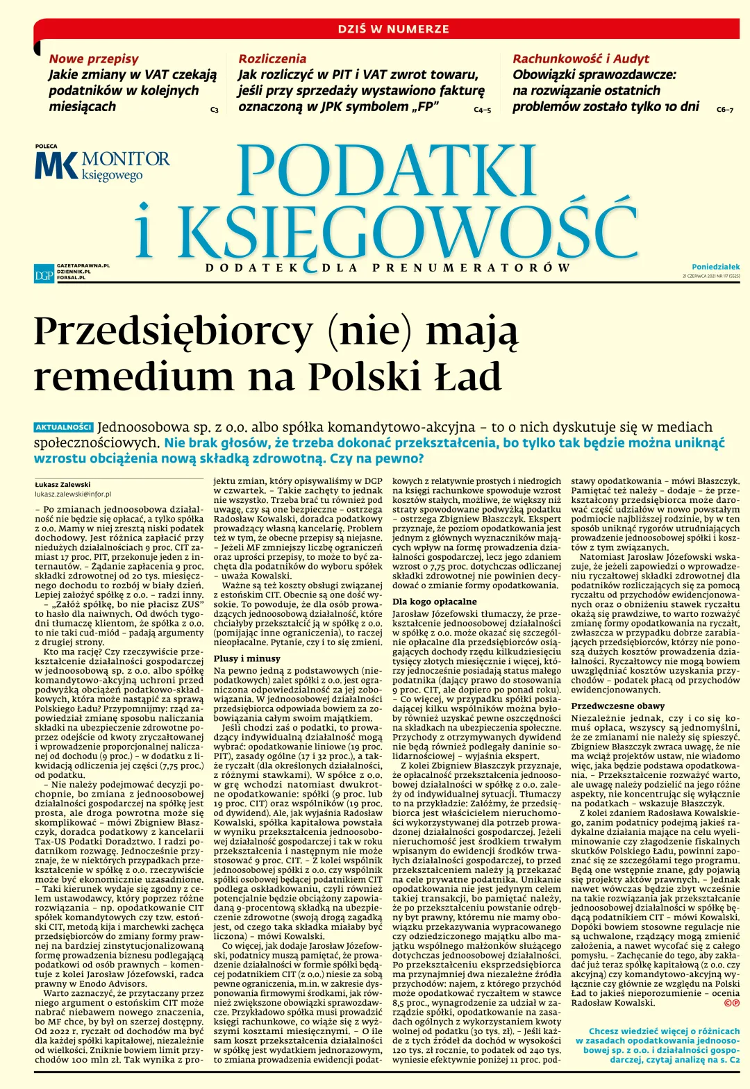 PODATKI I KSIĘGOWOŚĆ