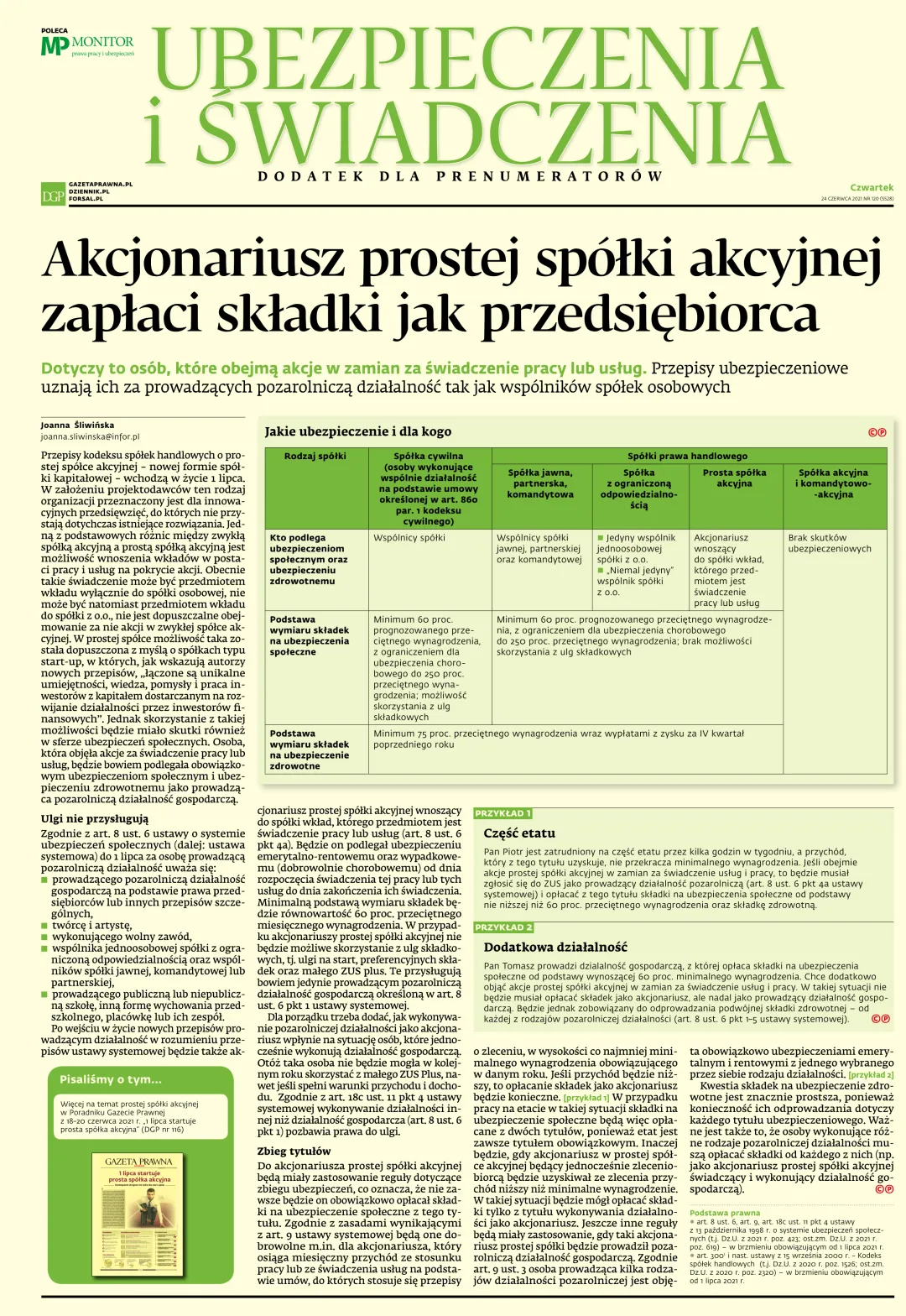 UBEZPIECZENIA I ŚWIADCZENIA