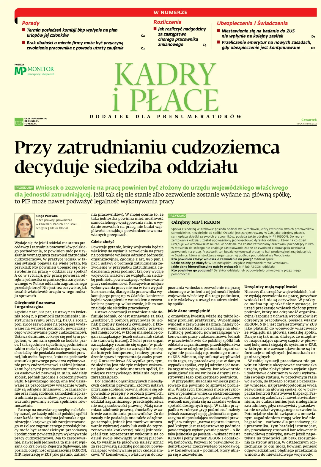 KADRY I PŁACE