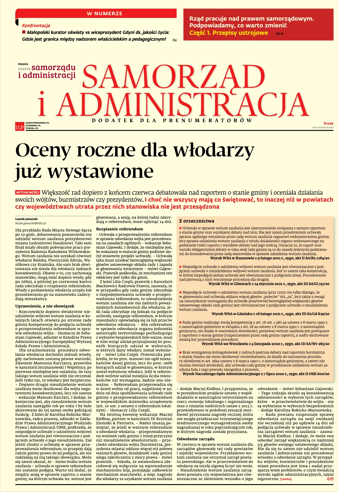 SAMORZĄD I ADMINISTRACJA