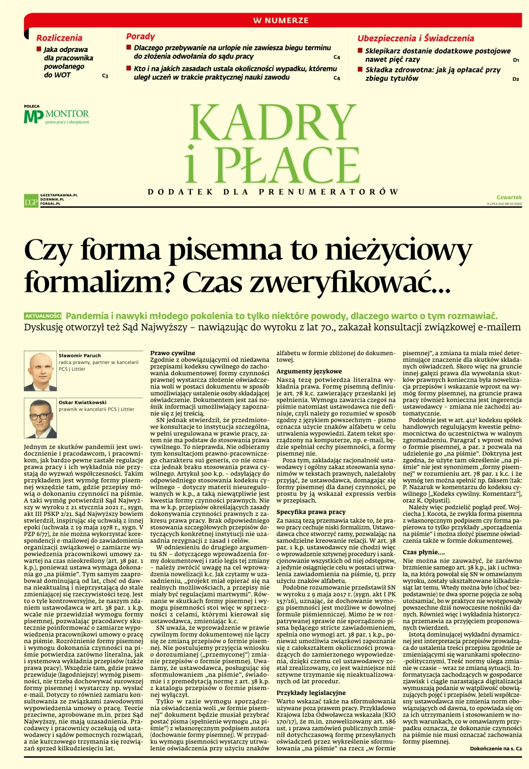 KADRY I PŁACE