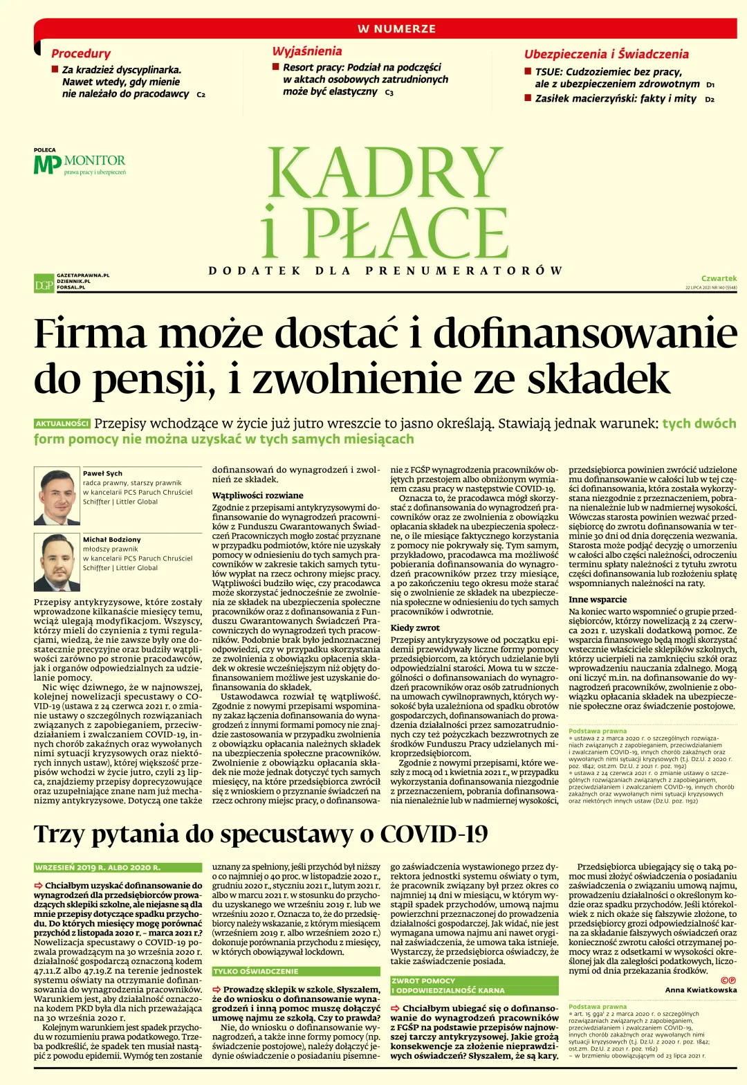 KADRY I PŁACE